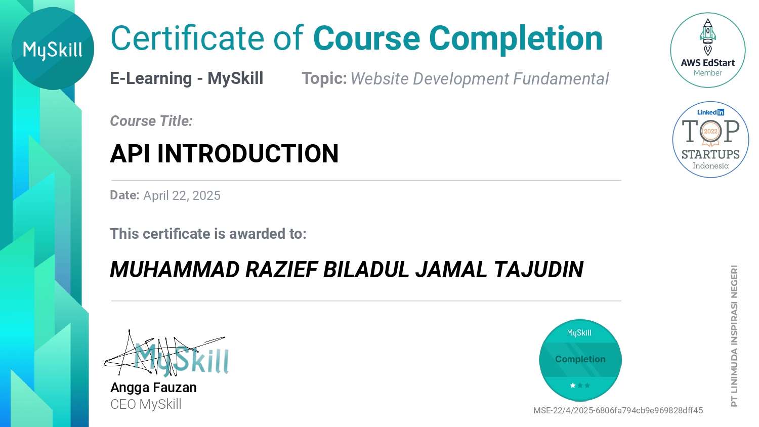 Certificate 3