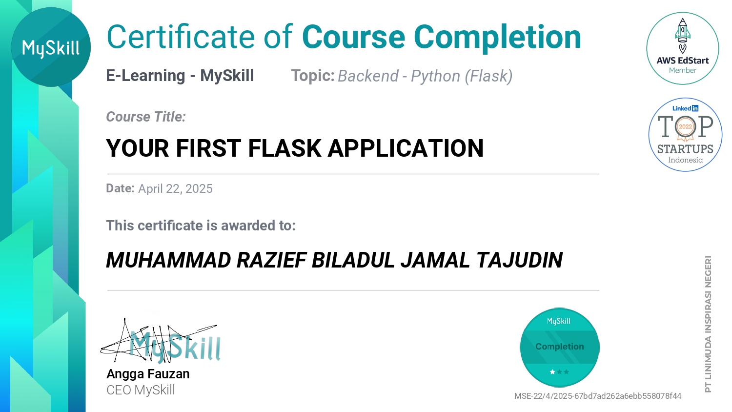 Certificate 3